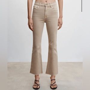Mango crop flared jeans